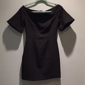 Keepsake off shoulder crepe dress